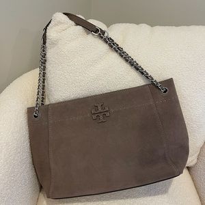 Tory Burch McGraw suede chain shoulder bag